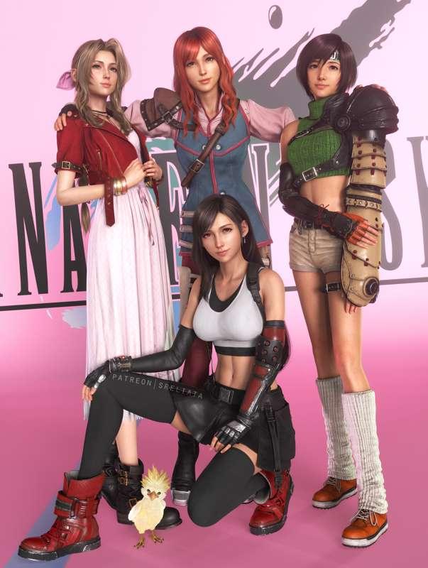 FF7 Anniversary Girls - 4K