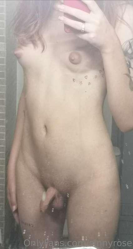 Drew little hearts under my tits lol