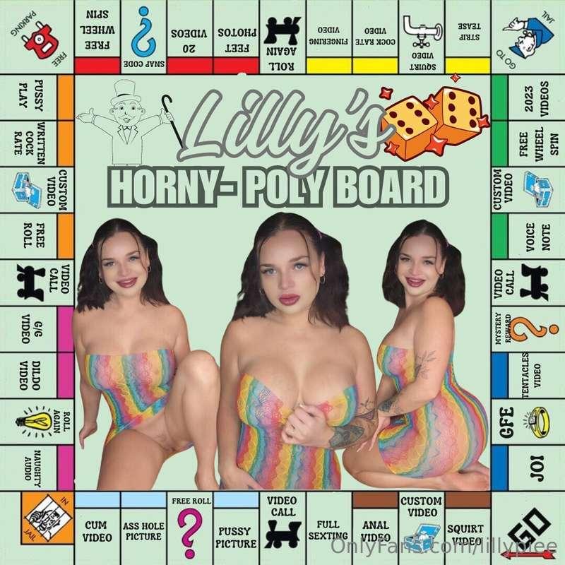 𝙬𝙖𝙣𝙣𝙖 𝙟𝙤𝙞𝙣 𝙩𝙝𝙚 𝙃𝙊𝙍𝙉𝙔-𝙋𝙊𝙇𝙔 𝘽𝙊𝘼𝙍𝘿 𝙂𝘼𝙈𝙀 ? 😈✨️

🎲$6 PER ROLL
OR
..