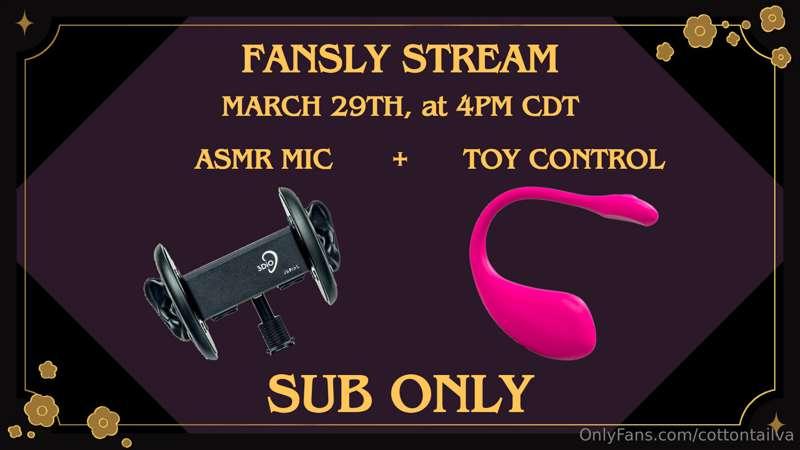 For those of you who don't know I will be doing a sub only s..