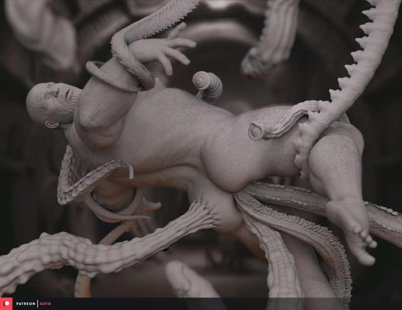 Thanos Tentacle Raped (Clay/Smooth tentacles)