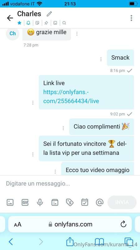 Complimenti a Charles per la vincita per il contest ***UNA S..