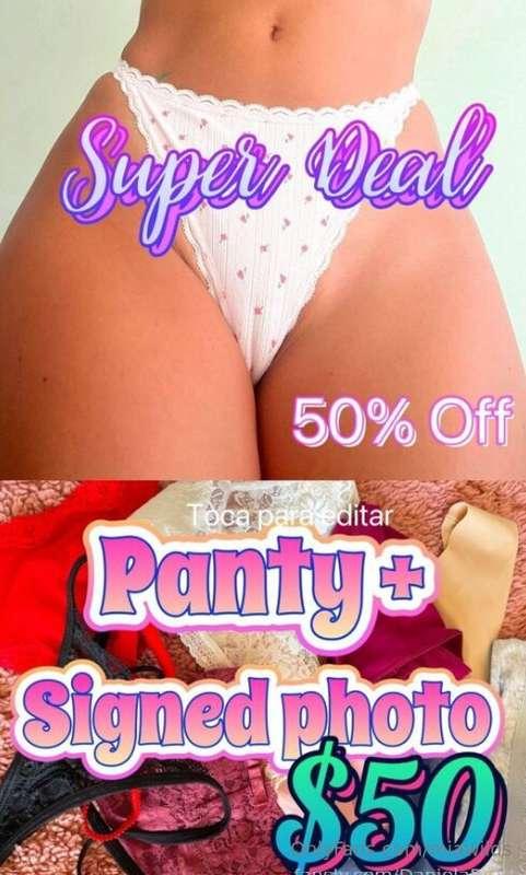 BABY, DO YOU WANT TO BUY MY PANTIES? I HAVE A SUPER DISCOUNT..