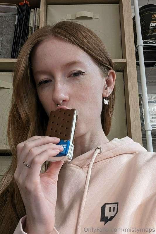 Was very high last night. This ice cream sandwich was heaven..