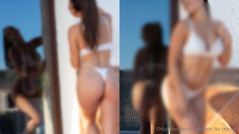 Me, Myself and I - Hot mirror session in white mesh lingerie..