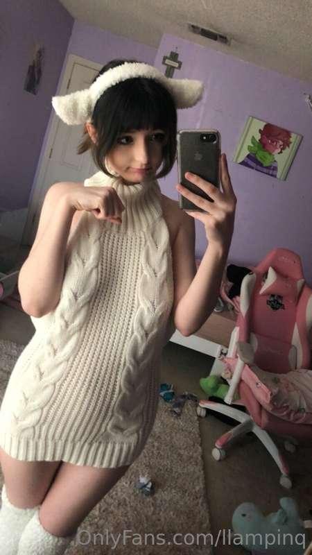I turned my virgin killer into a lil lamb outfit 🐑❤️