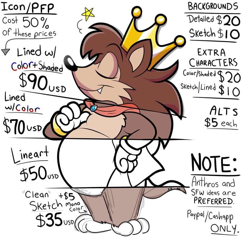 Update to the price sheet