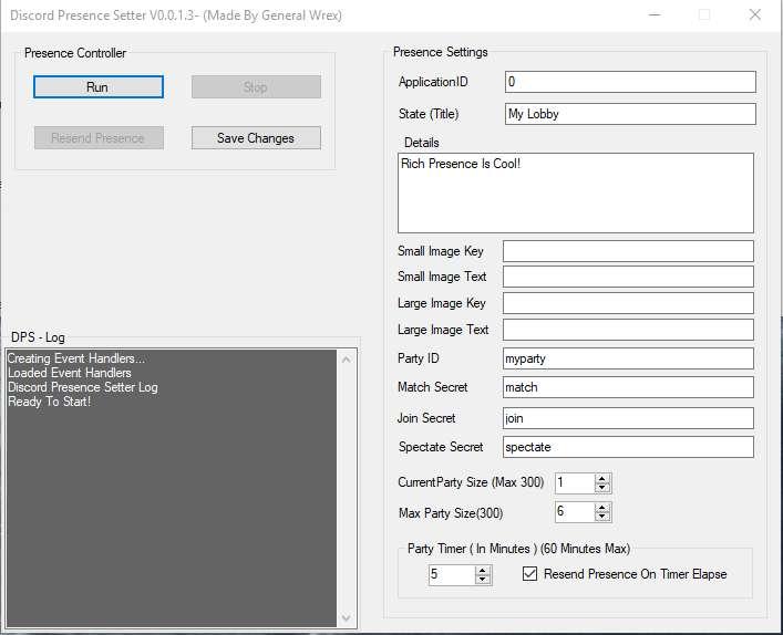 Discord Presence Setter V0.0.1.3