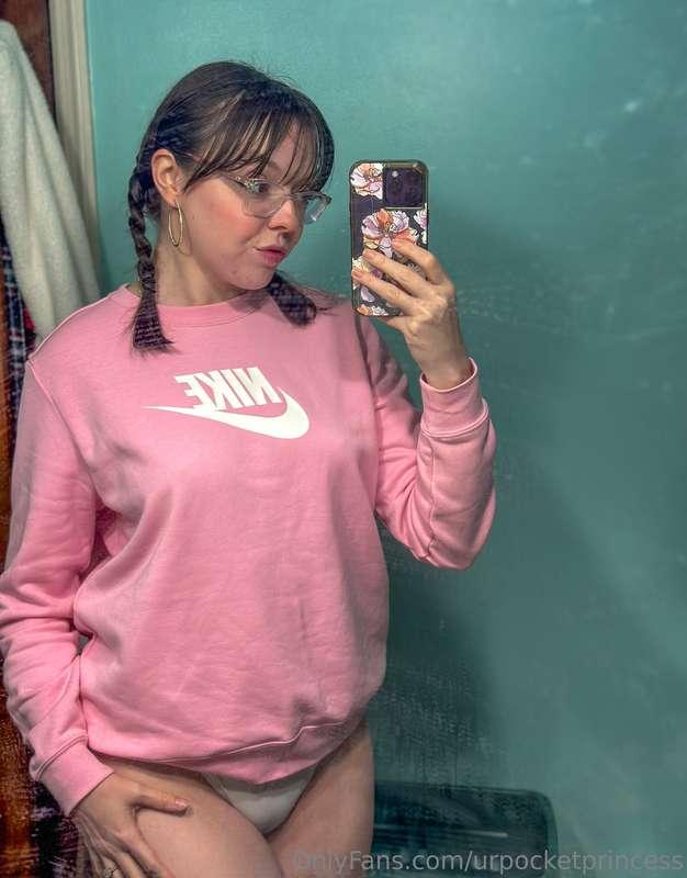 I hope you enjoy these new pics in my new Nike sweater and w..