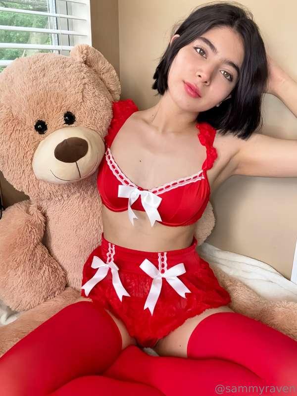 Who wants to fight me for this giant teddy bear?... Even he ..