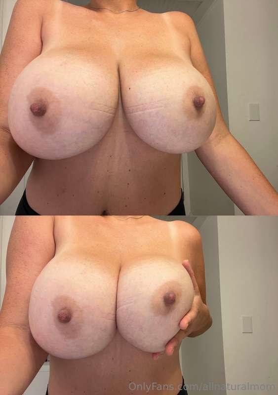 Boob update 😋 boobs are aching a bit this morning. Good thin..