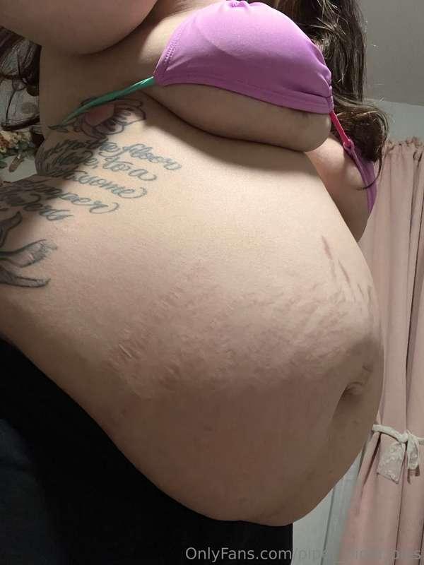 Is this bikini top too small? Had a huge BJs meal last night..