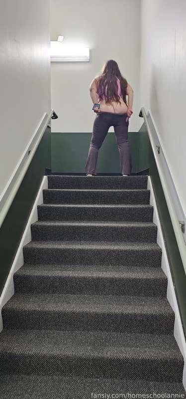 At the hotel, in the public stairway. This was the day of the roleplay we recorded with the muscular, dominant black man. 

Part 1 of this roleplay will be posting this weekend, as soon as tonight possibly. Watch as Annie cheats on her husband while they are on hubby's business trip and hubby is working.

#public #publicflashing #publicnudity #flashing #bigass #ass #tights #hotel