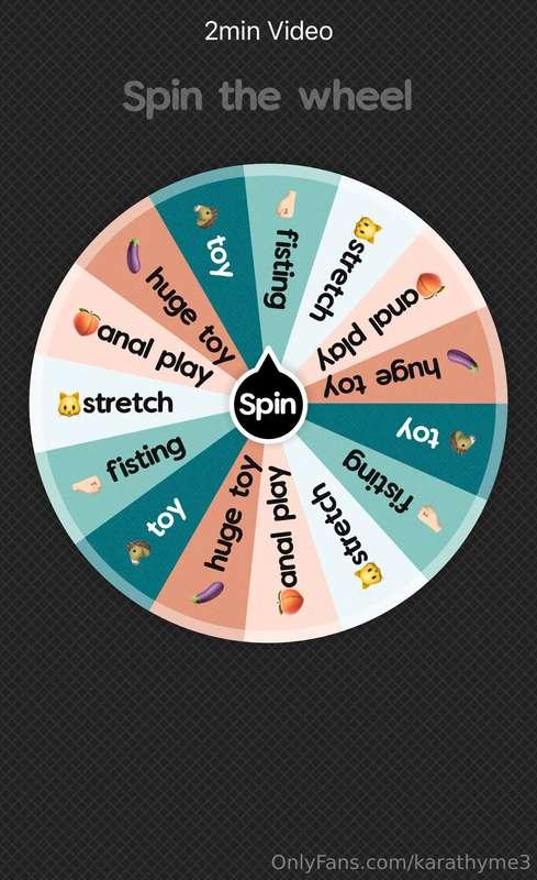 Who wants to spin my wheel of fun?! Every spin wins you a 2 ..