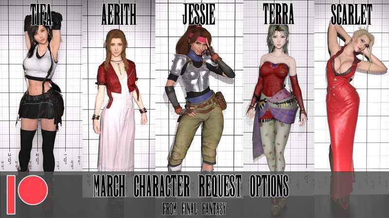 March Character Request Options