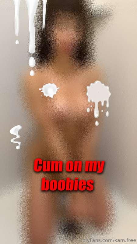 I love being filled with cum on my boobies🥵.Me encanta que m..