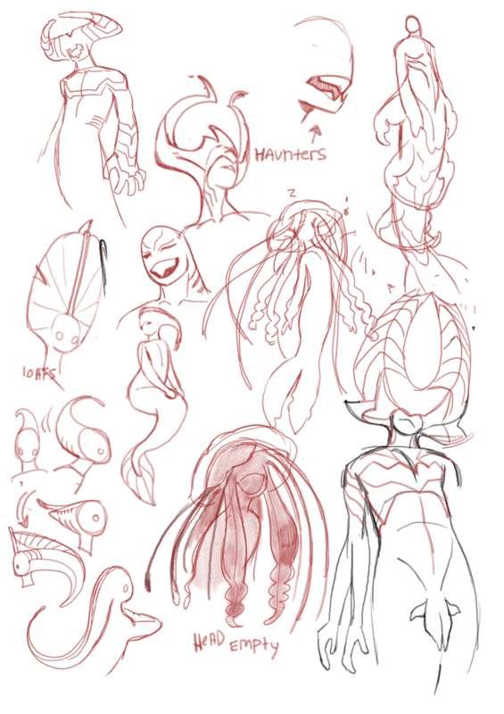 mermaid sketches