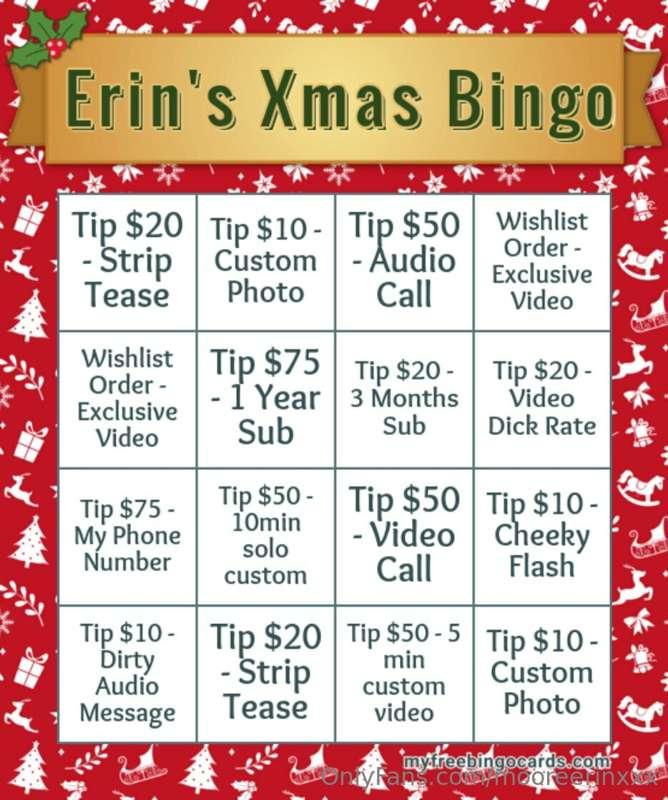 Let's play some Xmas Games!!!!! 

Erins Xmas Bingo! - Tip to..