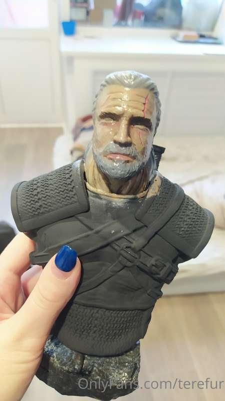 Slowly I paint Geralt) Not yet very much, there is a lot of ..