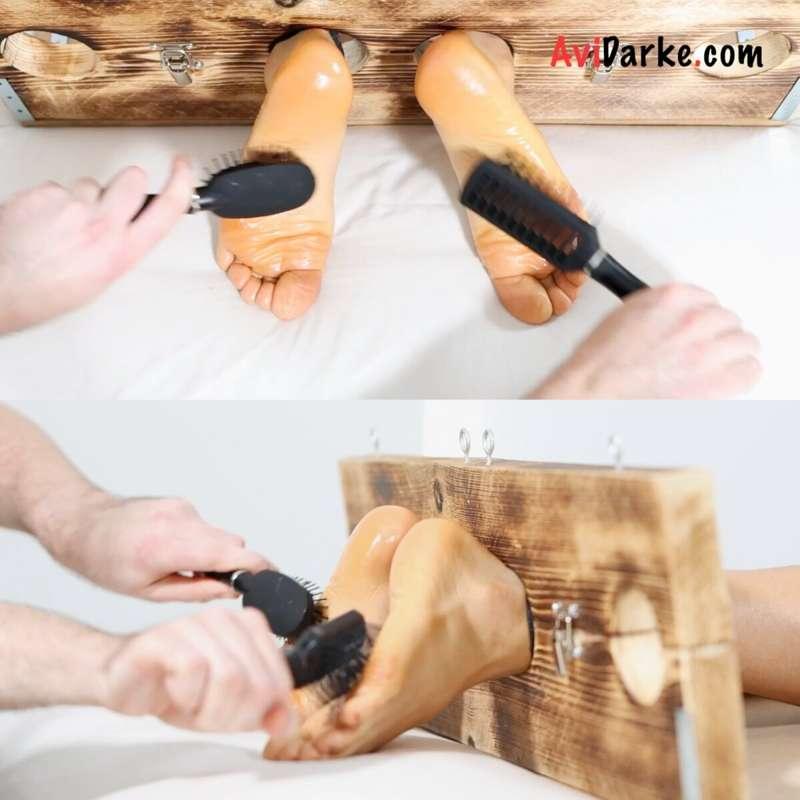 PHOTOS: Bound for the most sadistic feet tickling t*rture of..