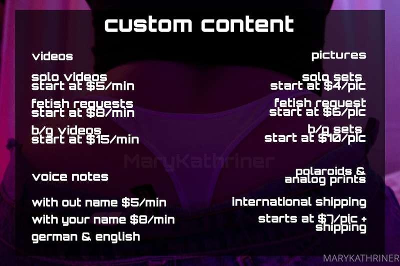 Send me a DM to order your own custom content 💕💖 I offer pic..