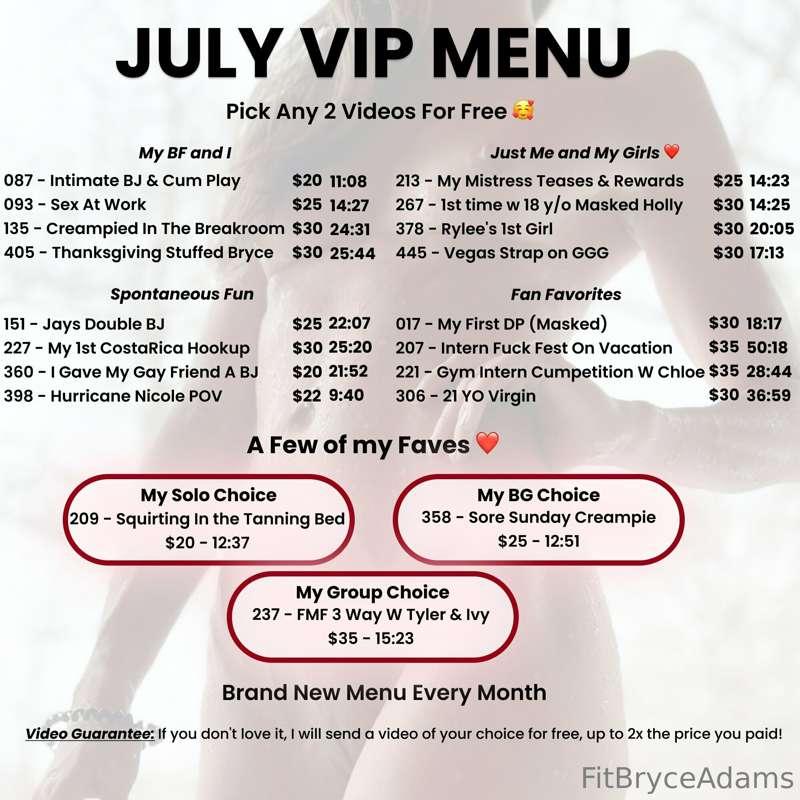 NEW MONTH - NEW VIP MENU 🤗 How to use this below: 📖

When yo..