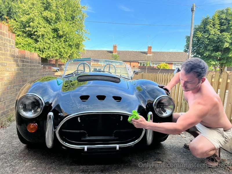Who likes short shorts? Polishing up the cobra on a nice hot..