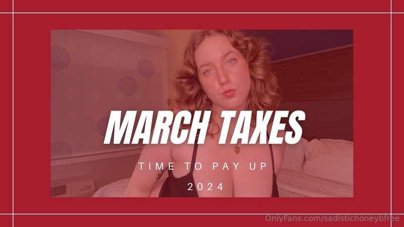 Hi My little findom junkie! New month means new taxes! Get y..
