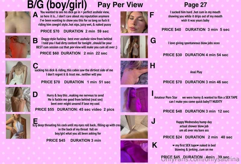 Boy/Girl catalog page 27 ..make sure to send tip with letter..