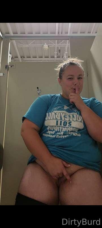 Sneaking off at volleyball to rub my clit in the bathroom. I..