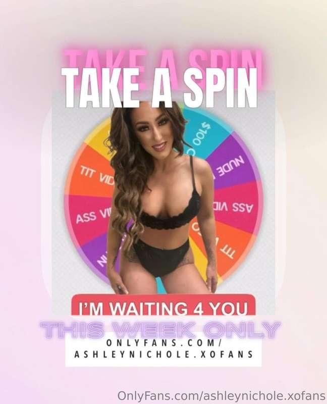 Are you feeling lucky? Tip $25 to to spin my wheel of pleasu..