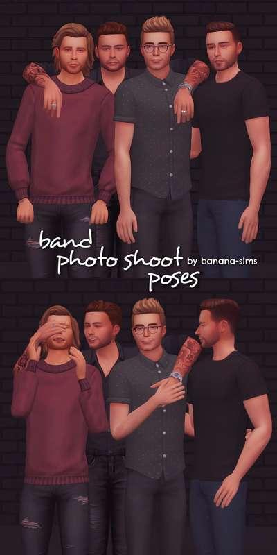 Band Photoshoot Pose Pack by Banana-Sims