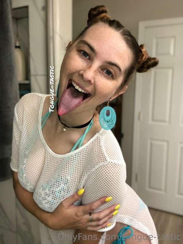 Tongue out