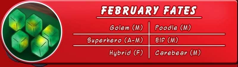 February Fates Announcement