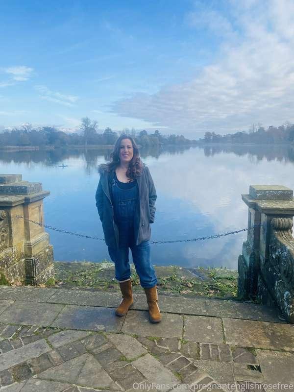 My very pregnant body by the lake ! X