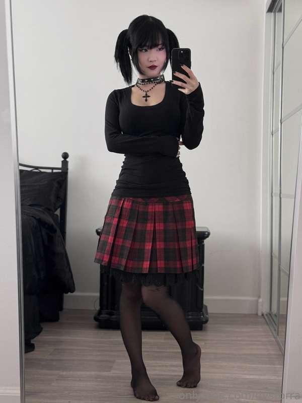 Goth Mikasa 🖤 swipe for a lewd surprise! Alsoo life update I..