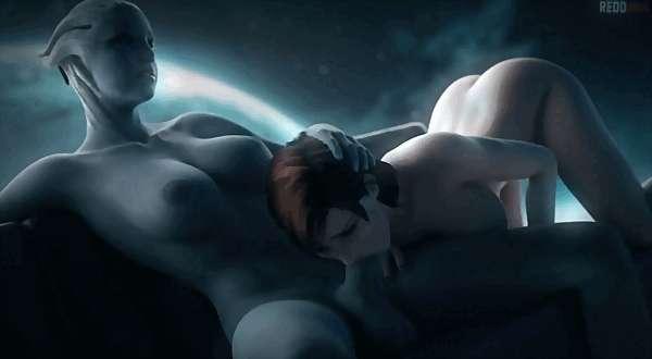 3D / Blender 💙 Mass Effect  ∙ Futanari 🍌 