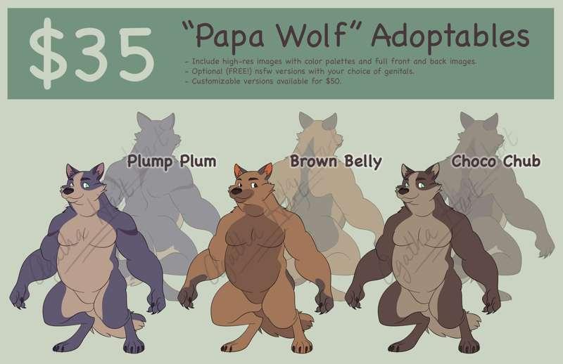 JuLycanthropy Adoptable "Papa Wolf"