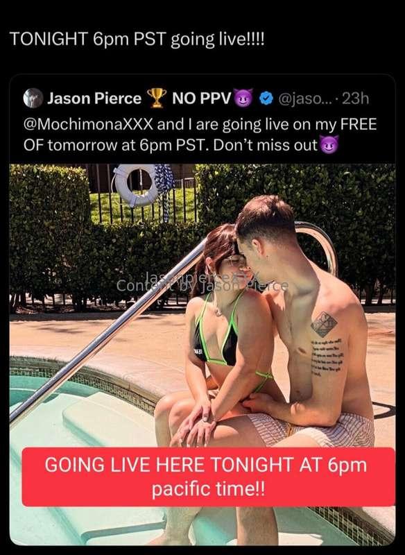 Going live in my free page tonight 6pm!!! PST