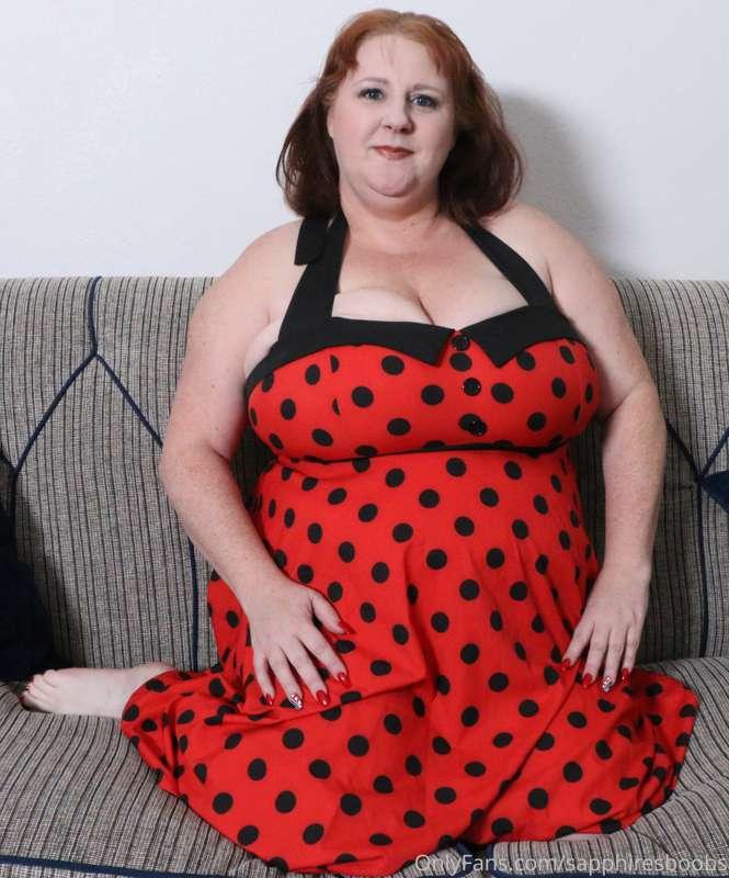 Red with black polka dots!!