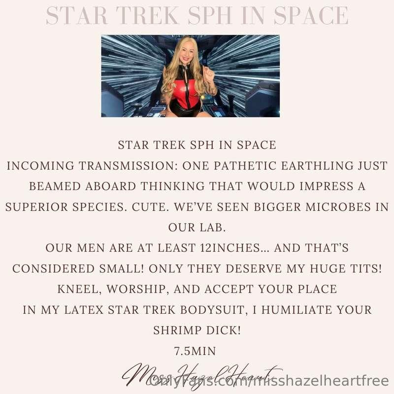 Star Trek SPH in spaceIncoming transmission: One pathetic ea..