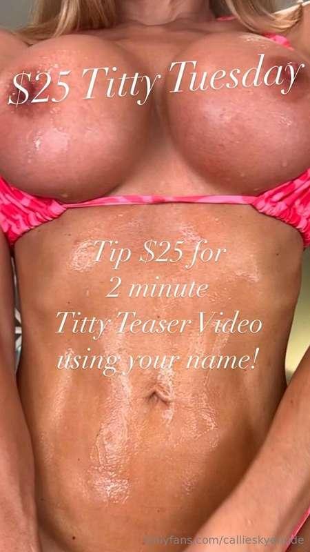 Your Titty Tuesday treat is here, bae! 🎀✨ Spoil yourself wit..