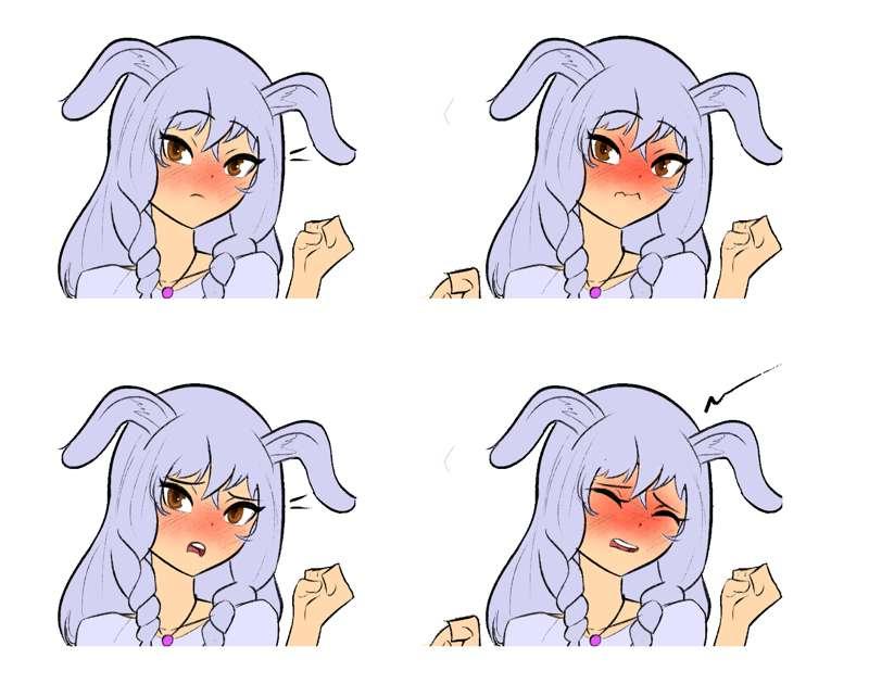 Bunny girl Hazel facefarting on punk skunkgirl (wip)