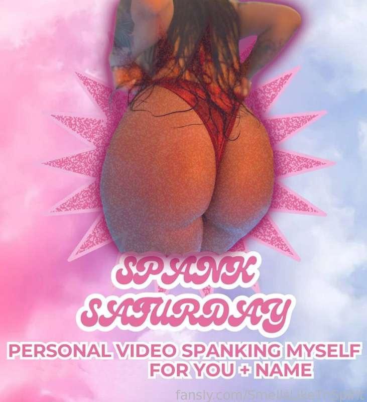 SPANK SATURDAY 👋😜 let me make a custom spank vid with your name!

1 spank = $10

Tip with your name so I can make the vid asap for you 😻