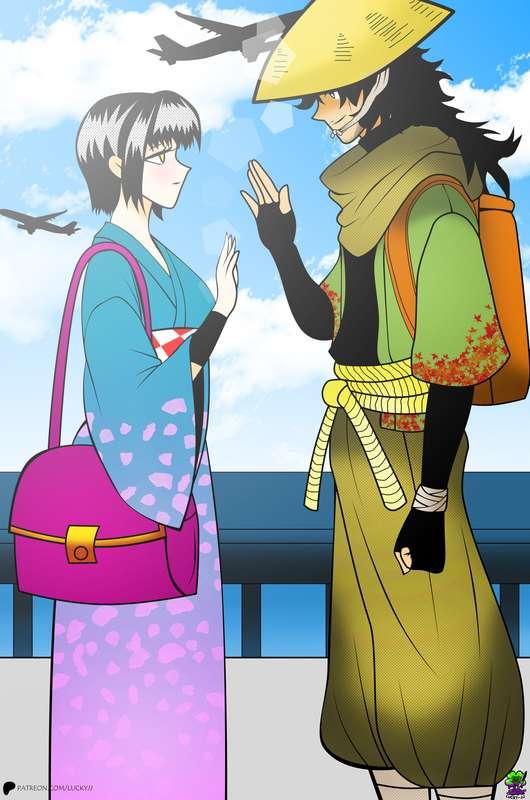 Commission - Airport Kagero and Jubei