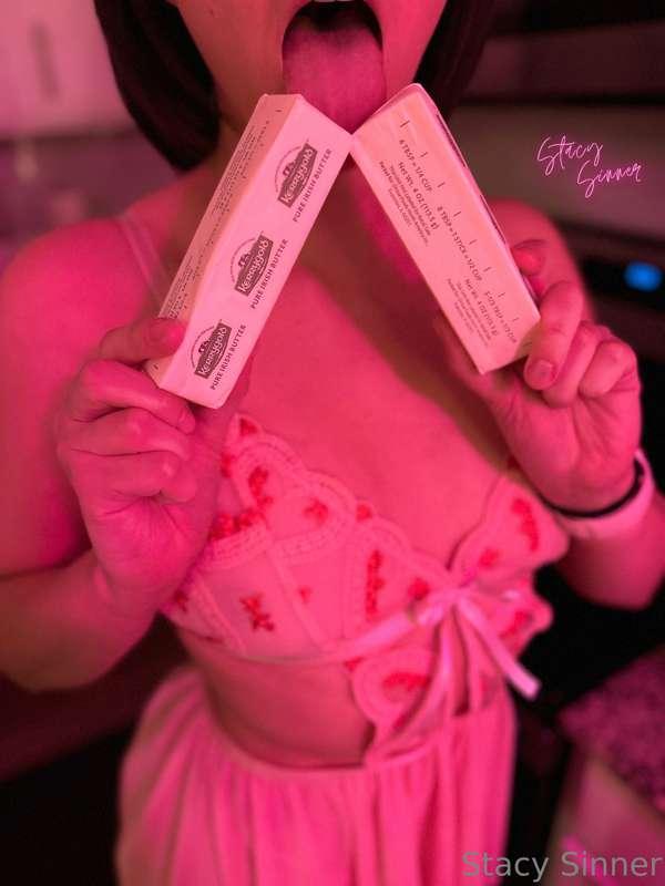 We prefer our buttercream made late at night, in lingerie, w..
