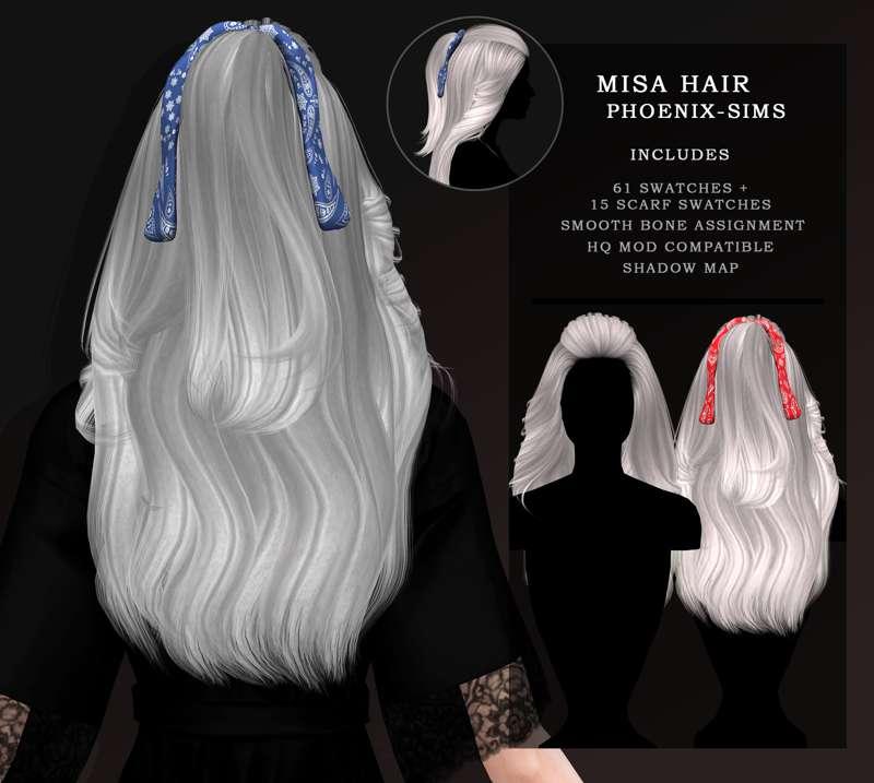 MISA HAIR WITH SCARF