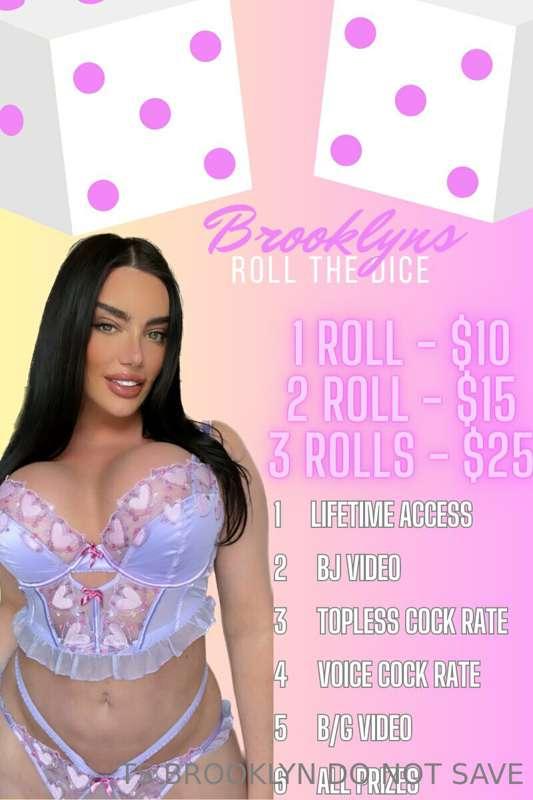 ## 🎲🎀𝘽𝙍𝙊𝙊𝙆𝙇𝙔𝙉𝙎 𝙍𝙊𝙇𝙇 𝙏𝙃𝙀 𝘿𝙄𝘾𝙀🎀🎲