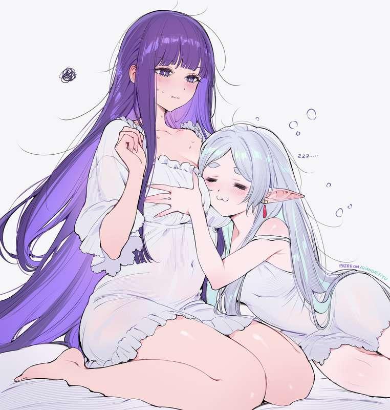 Frieren's booba pillow (4k/Sketch)