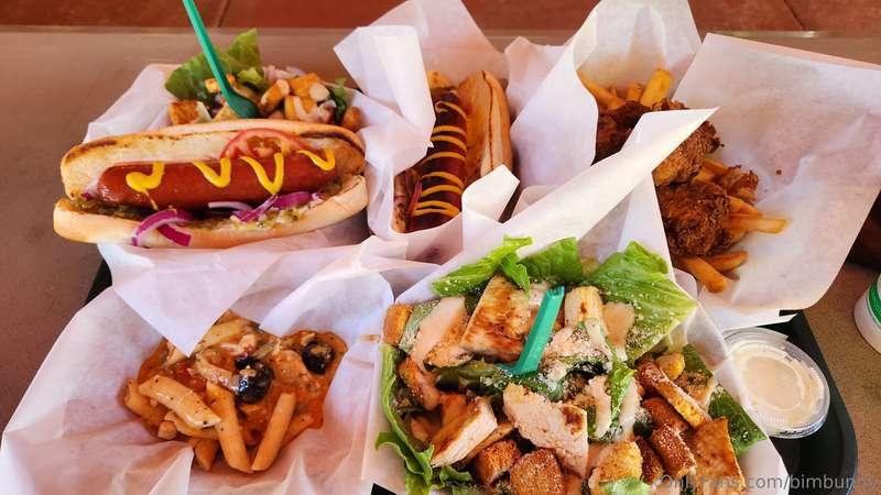 All these yummy things (besides the top left hot dog w side ..